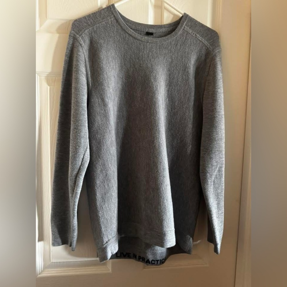 Lululemon Classic Gray Men's Sweater med wool city sweat crew